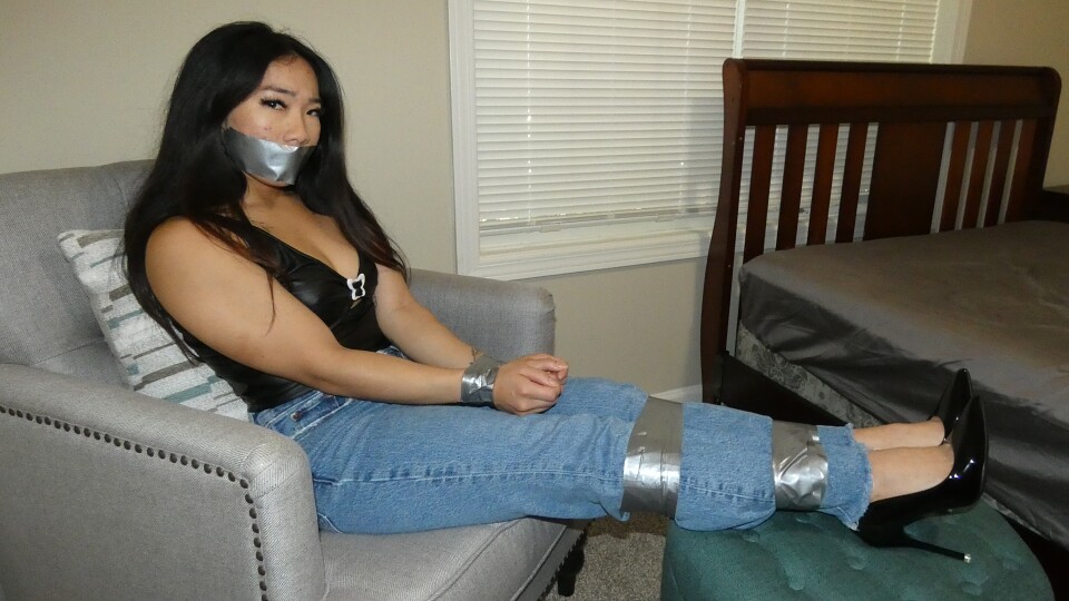 Kiara Star Tied up in Jeans and Heels
