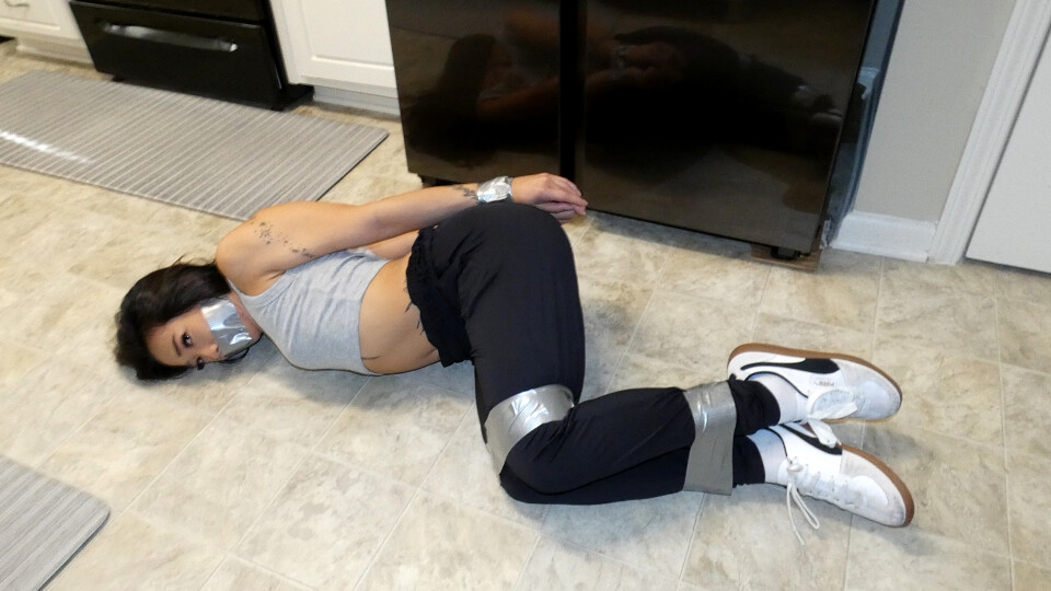 Kiara Star Taped on the Floor