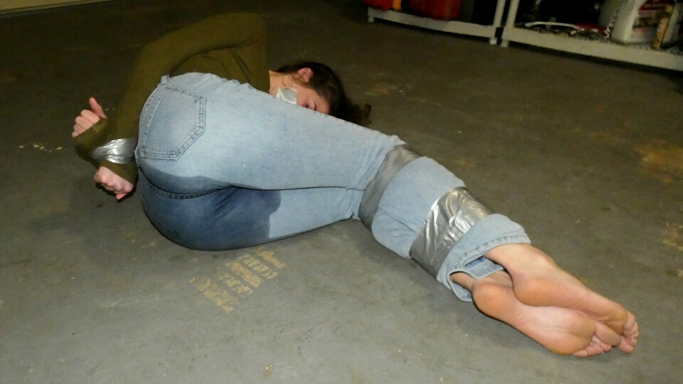 Ana Lynn Bound and Wetting her Pants